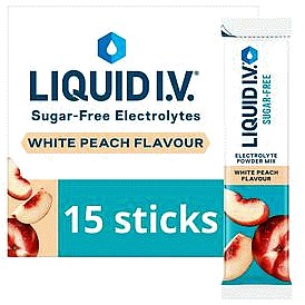 Liquid IV White Peach Sugar Free Electrolyte Powder Sachet