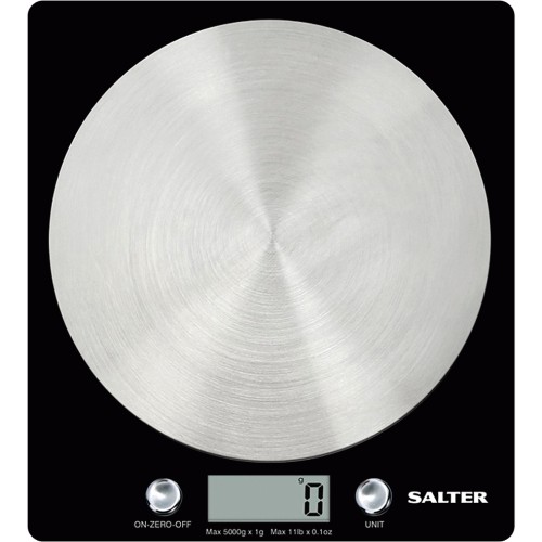 Salter Toughened Glass Compact Electronic Bathroom Scale - Silver