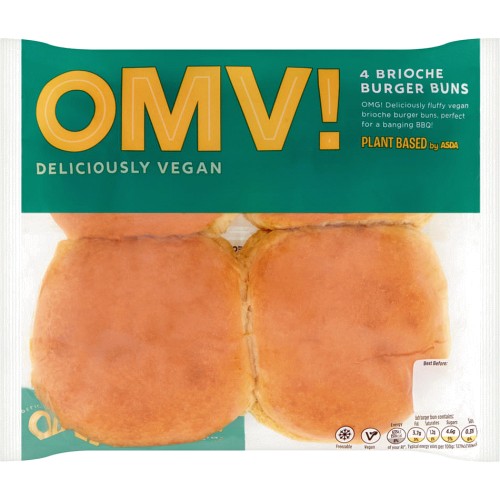 ASDA Extra Special Plant Based 4 Brioche Burger Buns (4) Compare