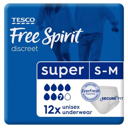 Tesco Free Spirit Super Underwear Small Medium (12) - Compare Prices &  Where To Buy 