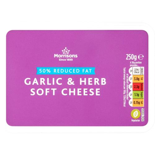 50% Reduced Fat Garlic & Herb Soft Cheese