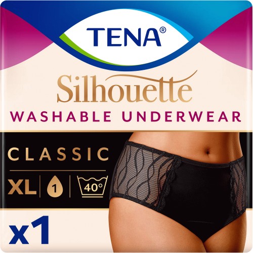 Tena Absorbent Underwear Black XL Lady Silhouette Washable Incontinence  Underwear - Compare Prices & Where To Buy 