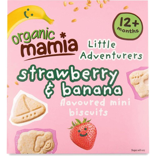 Mamia Mini Strawberry & Banana Flavoured Biscuits Compare Prices