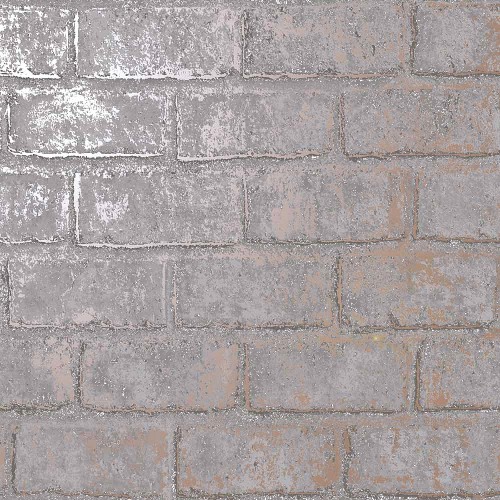 Holden Glistening Brick Slate and Rose Gold Wallpaper Compare Prices