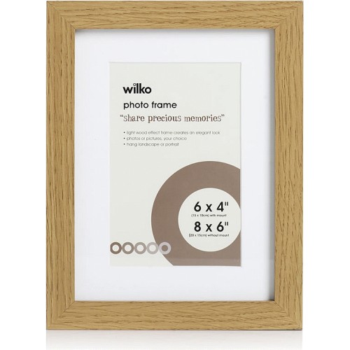 Wilko Light Wood Effect Photo Frame 8x6 Inch Compare Prices & Where