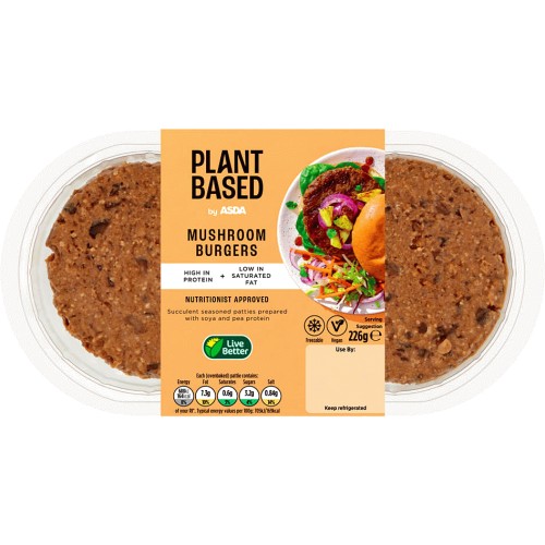 Plant Based by ASDA Mushroom Burgers (227g) Compare Prices & Where To