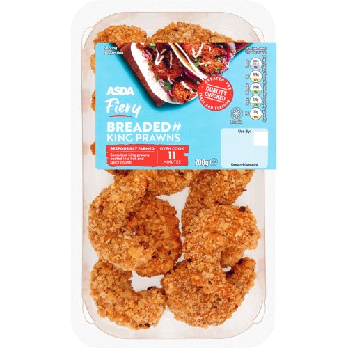 ASDA Fiery Hot & Spicy Breaded King Prawns (200g) Compare Prices