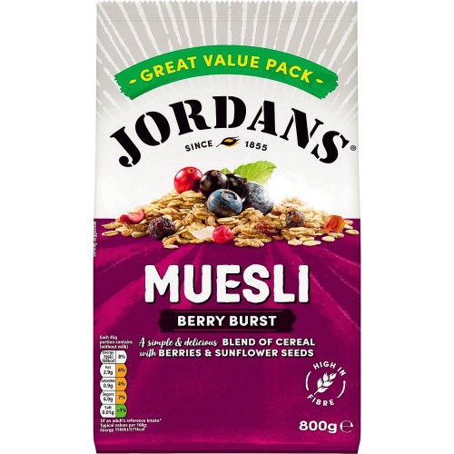 Jordans Berry Burst Muesli (800g) Compare Prices & Where To Buy Trolley.co.uk