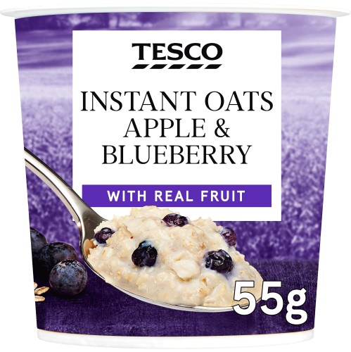 Tesco Instant Oats Porridge Pot Apple & Blueberry
