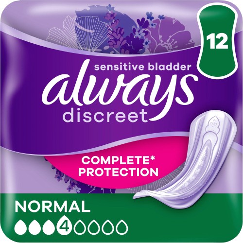 Always Discreet Incontinence Liners Long For Sensitive Bladder 20