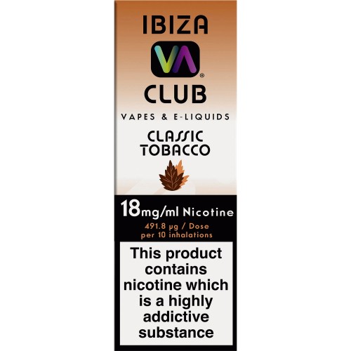how much is tobacco in ibiza Ibiza Club Vapes & E-Liquids Classic Tobacco (18mg) - Compare Prices &  Where To Buy