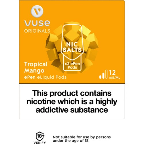 Vuse ePen Pods vPro Tropical Mango ml (12mg) - Compare Prices & Where To  Buy - Trolley.co.uk