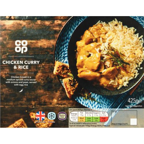 Coop Chicken Curry & Rice (425g) Compare Prices & Where To Buy