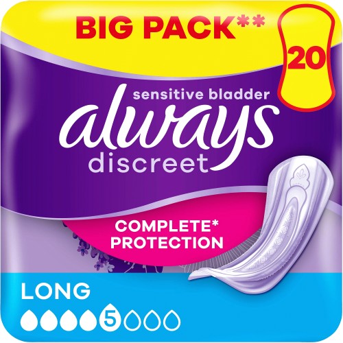 Discreet Incontinence Pads+ Long 20