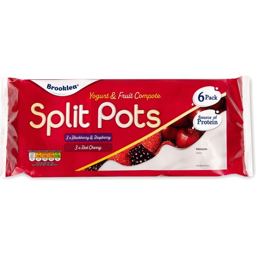 Calories in Aldi Brooklea Split Pots Crunch Yogurt 6 x 130g