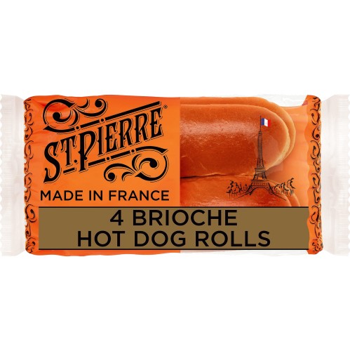 4 Brioche Hot Dog Rolls