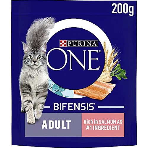Purina One Adult Dry Cat Food Salmon Packaging May Vary (200g