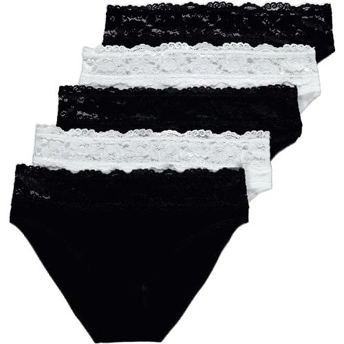 Black & White Lace Top High Leg Knickers Size 18 (5) Compare