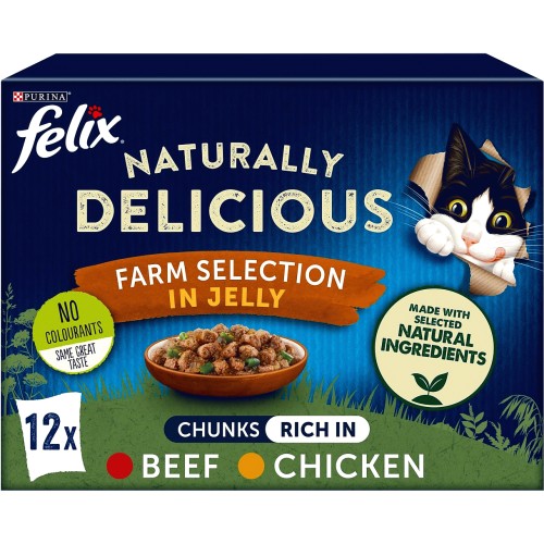 Felix Naturally Delicious Farm Selection in Jelly Wet Cat Food