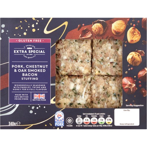 ASDA Extra Special Pork Chestnut & Oak Smoked Bacon Stuffing (340g