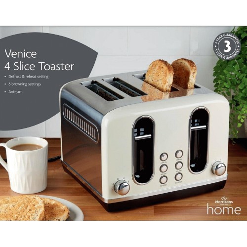 Breville Curve 4Slice Toaster with High Lift and Wide Slots White