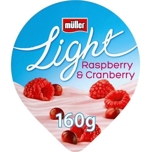 Light Raspberry and Cranberry Fat Free Yogurt
