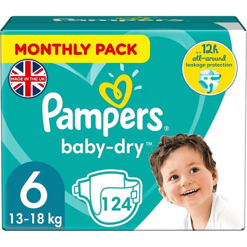 Pampers Pampers Baby Dry 124 Pannolini Taglia 6 13-18 kg Extraconvenienza 