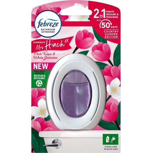Febreze Bathroom Continuous Air Freshener Fights Odour & Freshens Pink