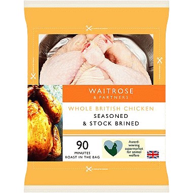 Waitrose Stock Brined Whole British Chicken
