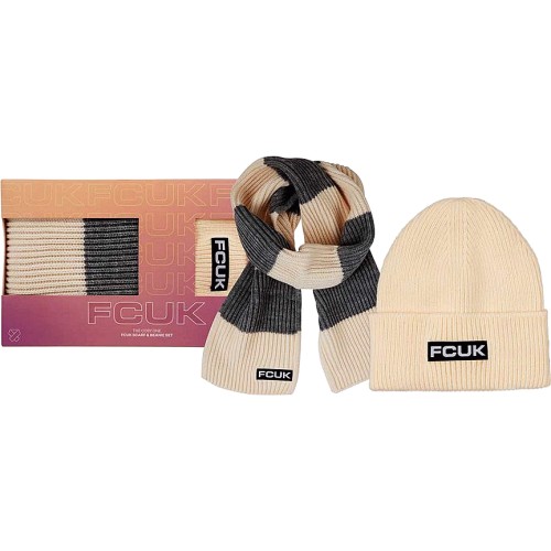 FCUK The Cosy One Scarf Beanie Set Compare Prices Where To Buy Trolley