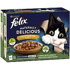 Felix Naturally Delicious Poultry Selection in Jelly Wet Cat Food