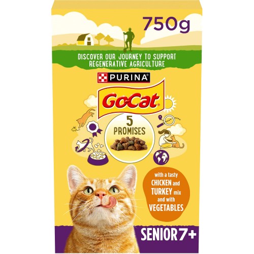 Go-Cat Senior Chicken & Veg Dry Cat Food (750g)
