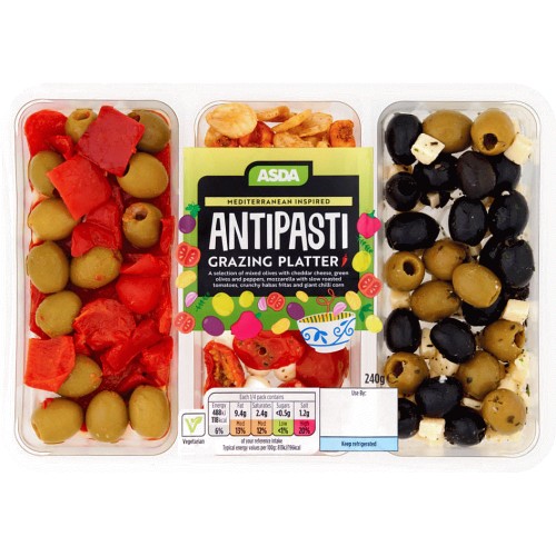 ASDA Mediterranean Inspired Antipasti Grazing Platter (240g) - Compare