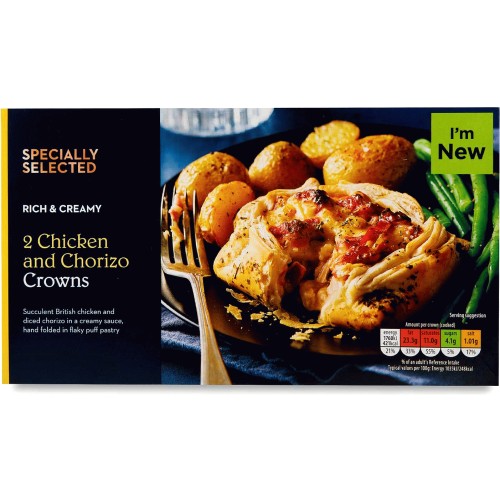 Specially Selected Chicken & Chorizo Pastry Crowns (2 x 180g) Compare