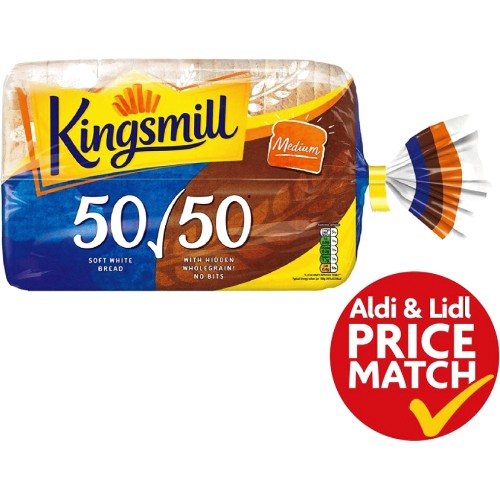 Kingsmill 50 50 Medium Bread (800g)