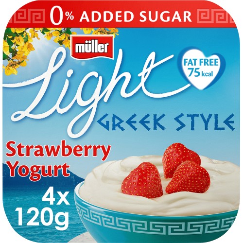 Light Greek Style Strawberry Yogurt