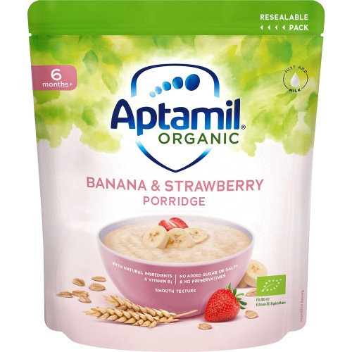 Organic Banana & Strawberry Porridge 6 Months+