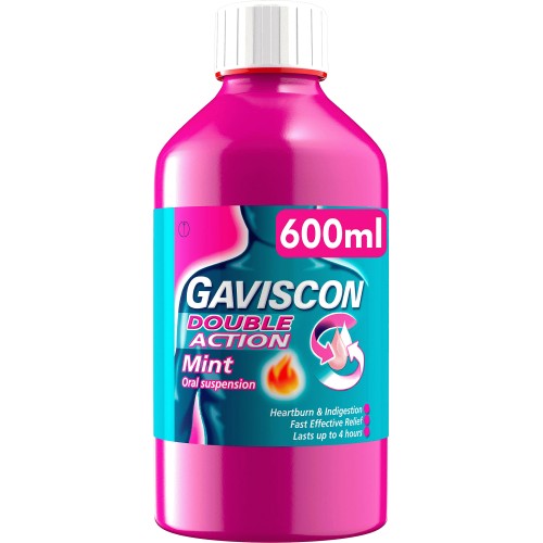 Gaviscon Double Action Liquid Heartburn & Indigestion Relief Mint Flavour (600ml)
