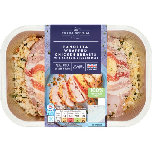 ASDA Extra Special Pancetta Wrapped Chicken Breasts with a Mature
