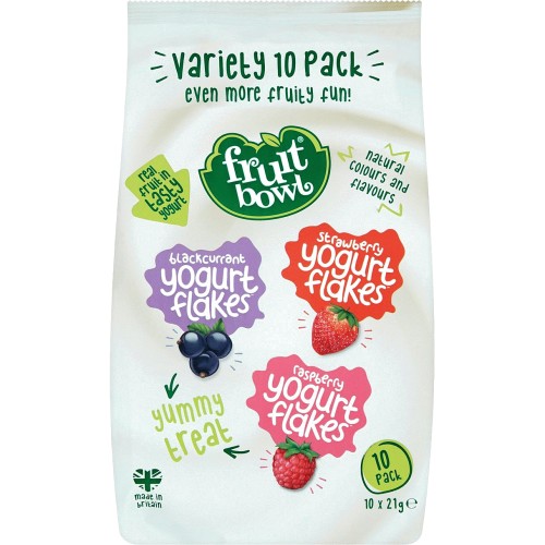 Fruit Bowl Yogurt Fruit Flakes Variety Pack (10 x 21g) Compare Prices