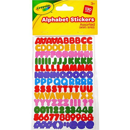 Crayola Peel & Stick assortiti 130 Adesivi Alfabeto 