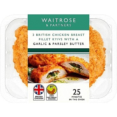 Waitrose 2 Chicken Kievs with Garlic and Parsley Butter