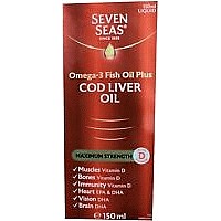 Seven Seas Cod Liver Oil Plus Omega3 Maximum Strength Liquid (150ml