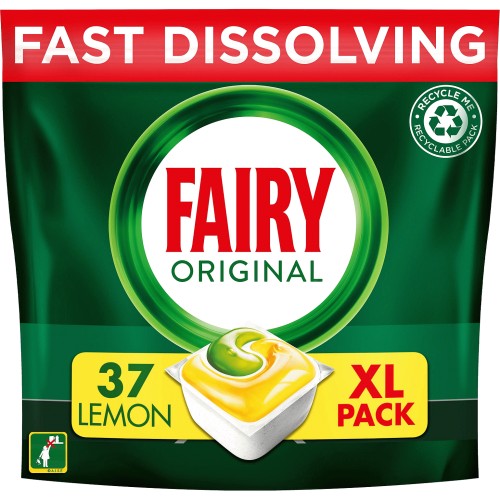 Fairy Original All In One Dishwasher Tablets Lemon 37 Capsules