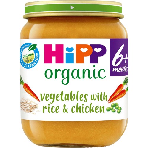 HiPP Organic Vegetables with Rice And Chicken Baby Food Jar 6+ Months