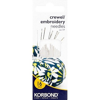 Korbond Care & Repair Tapestry/Cross Stitch Needles Size 18/24 6 Pieces