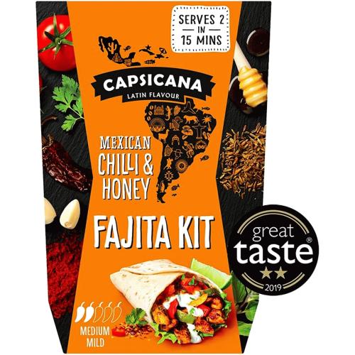 Capsicana Mexican Chilli & Honey Fajita Kit Serves 2 Medium Mild (385g