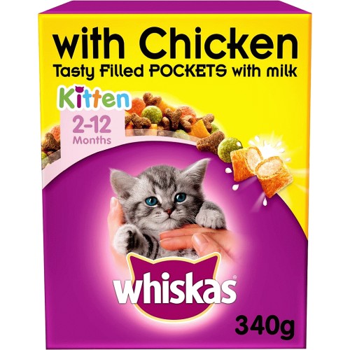 Kitten Complete Dry Cat Food Biscuits Chicken