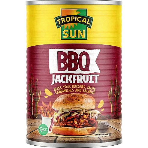 Tropical Sun ReadytoEat BBQ Jackfruit (1Pack) Vegan and Vegetarian