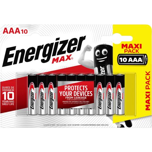 Energizer Max + Power Seal Alkaline AAA Batteries (10) - Compare Prices ...